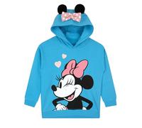 Disney Sweat à Capuche pour Filles Minnie Mouse | Sweatshirts Filles | Sweat Minnie Mouse | Bleu 4-5 Ans