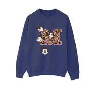 Disney - Sweat motif Mickey Mouse motif/style M et visages - Femme (BI29086)