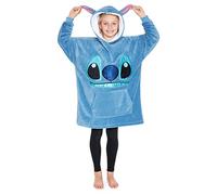 Disney Sweat Plaid Enfant Pull Plaid Oversize Enfant Ado Stitch Mickey Minnie (Bleu)