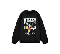 Disney Sweat-Shirt Noir Mickey Mouse pour Femmes | Original 1928 Graphic Crew Neck Manches Longues | Vêtements de Dessin animé décontractés | Vêtements de Tous Les Jours