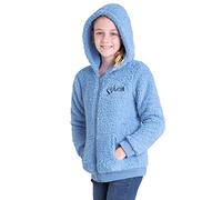 Disney Sweat Zippé Fille Stitch en Polaire Sherpa Enfant Ado 7-18 Ans (Bleu Stitch Enfant, 7-8 Ans)