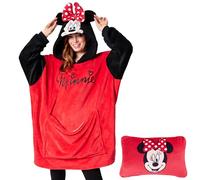 Disney Sweats à Capuche Femme, Sweatshirt en Polaire, Taille Unique (Rouge Minnie)