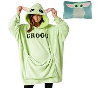 Disney Sweats à Capuche Femme, Sweatshirt en Polaire, Taille Unique (Vert Baby Yoda)