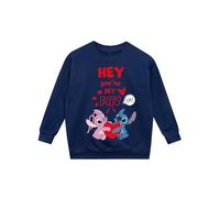 Disney Sweatshirt Lilo et Stitch | Pull Stitch pour Femmes | Vêtements Stitch pour Femmes | Marchandise Lilo et Stitch | Bleu | S