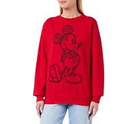 Disney Sweatshirt Mickey Mouse Sketch pour Femme, Rouge, 12 Pouces UK