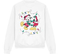 Disney - Sweatshirt unie pour homme/femme - design de Noël TV4799 (S) (Blanc)