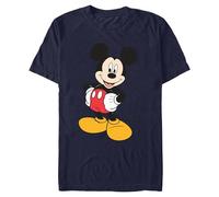 Disney T-Shirt Classique à Manches Courtes Mickey Mouse pour Homme, Bleu Marine, Taille M