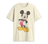 Disney T-Shirt Classique à Manches Courtes Mickey Mouse pour Homme, Naturel, Taille S