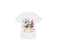 Disney - T-shirt de Noël motifs Mickey et Minnie Mouse - Homme (TV4811)
