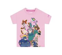 Disney T-Shirt Enfant, T Shirt Fille Zootropolis, Vetement Fille en Coton, Chemise Ete à Manche Courte, Rose 6-7 Ans