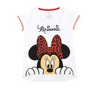 Disney T-Shirt Fille Minnie Mouse Blanc 7-8 Ans