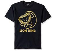 Disney T- Shirt Graphique avec Affiche du Roi Lion Peint bébé Simba Chemise, Noir, XXL Homme