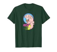 Disney T-shirt Kim Possible Rufus to the Rescue T-Shirt, Homme, Vert Forêt, M