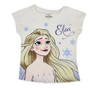 Disney T- Shirt Manches Courtes Fille La Reine des Neiges, Beige, 6 Ans Mixte Enfant