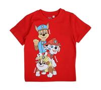 Disney T- Shirt Manches Courtes Garçon Paw Patrol, Rouge, 2 Ans Mixte Enfant