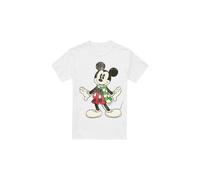 Disney - T-shirt motif Mickey Mouse avec écharpe style rétro - Homme (TV3421)