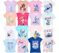 Disney T-Shirt pour Enfant à Manches Courtes, Produit sous Licence Officielle Disney, Turquoise, pour Enfant, Taille 8 Ans