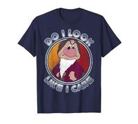 Disney T-Shirt Seven Dwarfs Grumpy Look Like I Care pour Homme, Bleu Marine, M