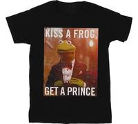 Disney - T-shirt "The Muppets Kiss A Frog Get A Prince" pour femme BI41191 (XL) (Noir)