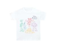 Disney T-Shirt Tshirt Mickey Mouse pour Filles | Tee Shirt Filles Woody Et Buzz Lightyear | Blanc | 3-4 Ans
