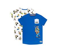 Disney T-Shirt Un Paquet de 2 Mickey Mouse Garçon Multicolore 3-4 Ans