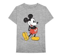 Disney T-shirt unisexe adulte Mickey Mouse vintage coton, gris, XS