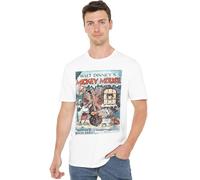 Disney T-Shirt Unisexe Disney Mickey Mouse Vintage Affiche de Noël Good Deed T-Shirt Unisexe Blanc, Blanc, L