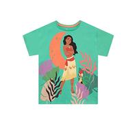 Disney T-Shirt Vaiana Fille Tshirt Moana Princesse Manche Courte 100% Coton Vert 4-5 Ans