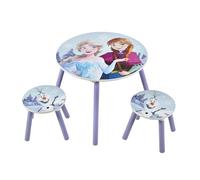 Disney Table et chaises pour Enfants La Reine des Neiges (2 tabourets Inclus) - Idéal pour Les Loisirs créatifs, Les goûters, l'école à la Maison, Les devoirs et Plus Encore, Bleu, Taille Unique