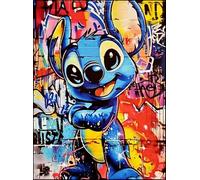 Disney Tableau mural ou de table série Pop Art Street Stitch Impression artistique sur bois 30 x 21 cm