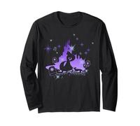 Disney Tangled Raiponce And Lanterns Castle Silhouette Manche Longue