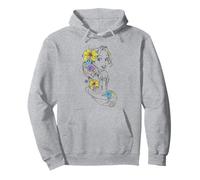 Disney Tangled Raiponce Floral Hair Sketch Sweat à Capuche