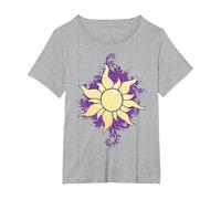 Disney Tangled Raiponce Sun Doodle T-Shirt, Femme Grandes tailles, Gris Chiné, 4X