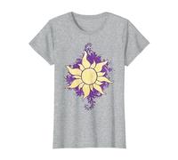 Disney Tangled Raiponce Sun Doodle T-Shirt, Femme, Gris Chiné, 3XL