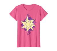 Disney Tangled Raiponce Sun Doodle T-Shirt, Femme, Rose Chiné, 3XL