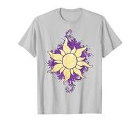 Disney Tangled Raiponce Sun Doodle T-Shirt, Homme, Argent, M