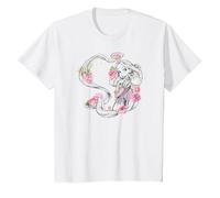 Disney Tangled Raiponce T-shirt imprimé floral T-Shirt, Enfant, Blanc, 3 ans