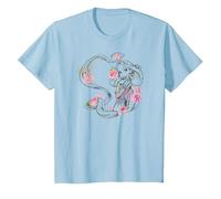 Disney Tangled Raiponce T-shirt imprimé floral T-Shirt, Enfant, Bleu Céleste, 3 ans