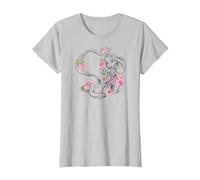 Disney Tangled Raiponce T-shirt imprimé floral T-Shirt, Femme, Argent, L