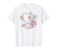 Disney Tangled Raiponce T-shirt imprimé floral T-Shirt, Homme, Blanc, 3XL