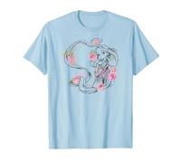 Disney Tangled Raiponce T-shirt imprimé floral T-Shirt, Homme, Bleu Céleste, 3XL
