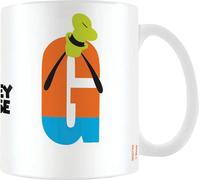 Disney - Tasse à café "G Mickey Mouse", Alphabet PM4767 (Taille unique) (Blanc/Orange/Bleu)