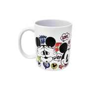 Disney Tasse à thé en céramique Mickey Mouse 24 cl taille 8,5 x 7,5 cm idée cadeau