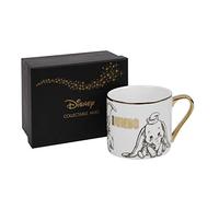 Disney - Tasse classique à collectionner Dumbo - Porcelaine dorée et poignée - Produit officiel - Cadeaux et articles de maison pour boissons, thé et café