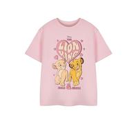 Disney Tee-Shirt Graphique Rose pour Filles du Roi Lion | T-Shirt Classique de Dessin animé Nala et Simba | Haut à Enfiler à Manches Courtes et col Rond | Vêtements des Personnages