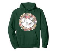 Disney The Aristocats Marie Floral Portrait Sweat à Capuche, Unisexe pour adultes, Vert Forêt, XL