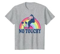 Disney The Emperor's New Groove Kuzco Rainbow No Touchy T-Shirt, Enfant, Gris Chiné, 3 ans