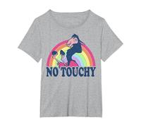 Disney The Emperor's New Groove Kuzco Rainbow No Touchy T-Shirt, Femme Grandes tailles, Gris Chiné, 4X