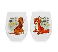 Disney The Fox and The Hound Lot de 2 verres à vin sans pied en forme de goutte 591 ml