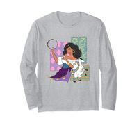 Disney The Hunchback Of Notre Dame Esmeralda Dancing Logo Manche Longue, Unisexe pour adultes, Gris Chiné, XXL